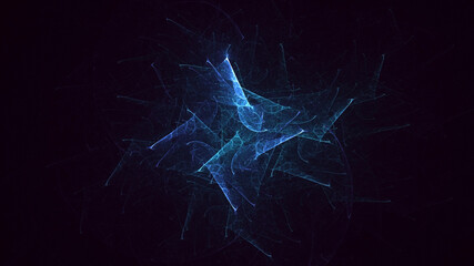 3D rendering abstract colorful fractal light background