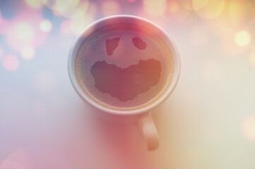 coffe smile background with bokeh