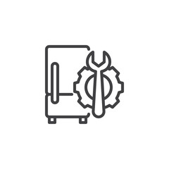 Fridge repair line icon