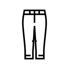 capri pants clothes line icon vector. capri pants clothes sign. isolated contour symbol black illustration
