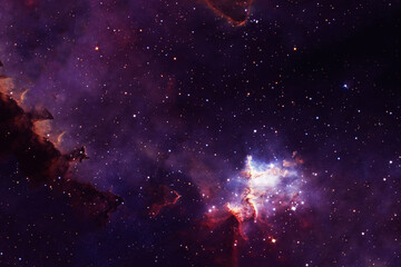 A bright, beautiful cosmic nebula. Elements of this image furnished by NASA