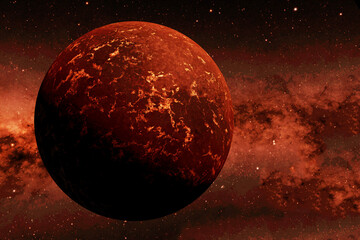 Exoplanet in deep space. Elements of this image furnished by NASA