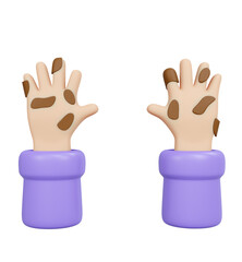 Obraz premium Hand with dirty germ 3d render