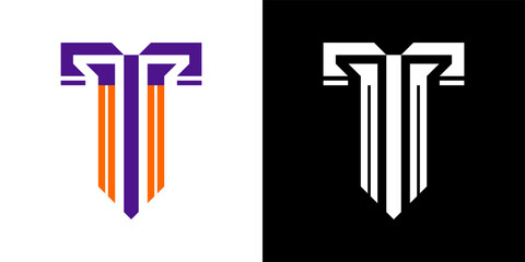 Letter t logo design. Branding identity corporate vector t icon and logo. 