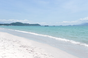 Fototapeta na wymiar Doc Let beach of Vietnam with white sand