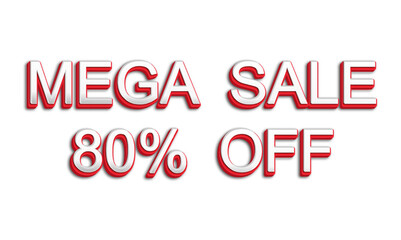 The Mega Sale 80% Off Editable Text Effect Concept | The Mega Sale 80% Off Style Theme | The Mega Sale Effect, Editable Text Effect in Modern Trend Style |The Mega Sale Font Text With Solid Background