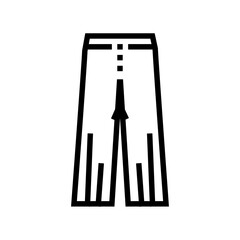 wide leg pants apparel line icon vector. wide leg pants apparel sign. isolated contour symbol black illustration