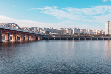 Fototapeta na wymiar Scenery around the Han River in Seoul.