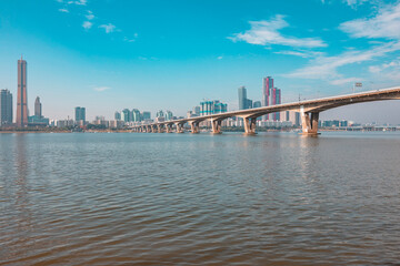 Obraz premium Scenery around the Han River in Seoul.