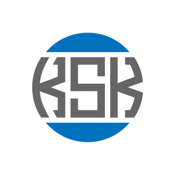KSK letter logo design on white background. KSK creative initials circle logo concept. KSK letter design.