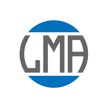 LMA letter logo design on white background. LMA creative initials circle logo concept. LMA letter design.