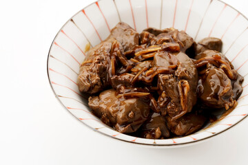 鶏レバーの甘辛煮