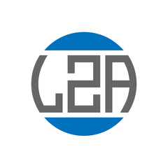 LZA letter logo design on white background. LZA creative initials circle logo concept. LZA letter design. - obrazy, fototapety, plakaty