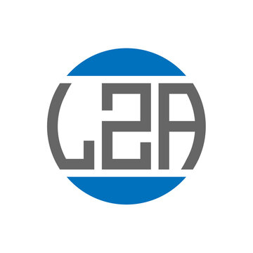 LZA letter logo design on white background. LZA creative initials circle logo concept. LZA letter design.