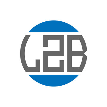 LZB letter logo design on white background. LZB creative initials circle logo concept. LZB letter design.