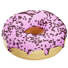 3D Donut Isolated. Donut PNG, Donut transparent background. Donut illustration, good for food, cake, bakery, or desert promotion designs.