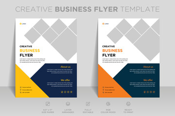 Professional modern webinar agency and corporate business flyer or brochure template design