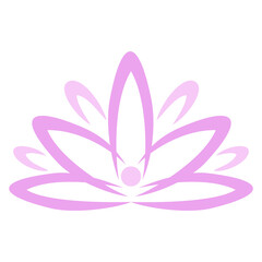 Lotus Yoga Logo Flat Design Template Icon Image