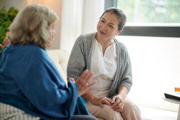 Senior Woman Talking to Best Friend