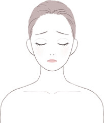 肌トラブルに悩む女性