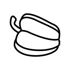 yellow pepper food line icon vector. yellow pepper food sign. isolated contour symbol black illustration