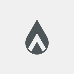 Water drop droplet raindrop icon illustration cut