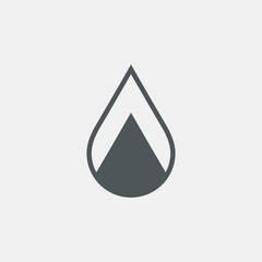 Fototapeta premium Water drop droplet raindrop icon illustration cut