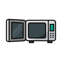 microwave icon vector design template in white background