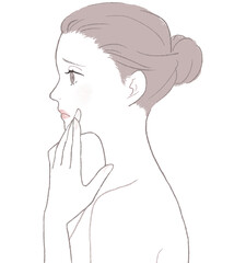 肌トラブルに悩む女性