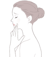 肌トラブルに悩む女性