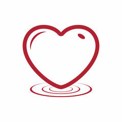 Heart icon valentine day quality vector illustration cut