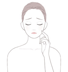 肌トラブルに悩む女性