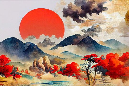 Japanese Painting Images – Browse 4,728 Stock Photos, Vectors, and Video