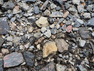 gravel on the ground