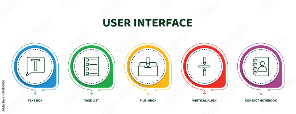 Poster editable thin line icons with infographic template. infographic for user interface concept. included