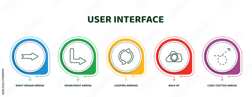 Poster editable thin line icons with infographic template. infographic for user interface concept. included