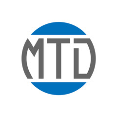 MTD letter logo design on white background. MTD creative initials circle logo concept. MTD letter design.