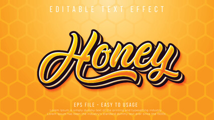 Honey text effect style