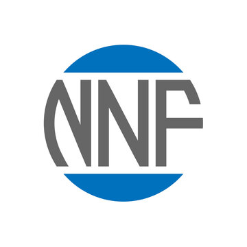 NNF letter logo design on white background. NNF creative initials circle logo concept. NNF letter design.