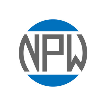 NPW letter logo design on white background. NPW creative initials circle logo concept. NPW letter design.
