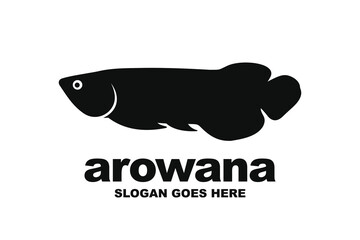 Arowana fish logo design vector