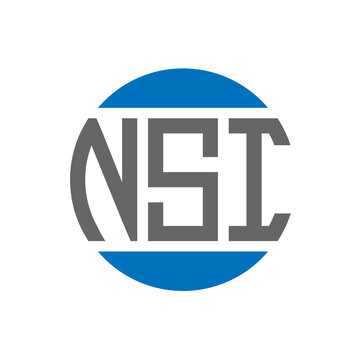 NSI letter logo design on white background. NSI creative initials circle logo concept. NSI letter design.