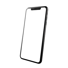 Black phone model render isolated