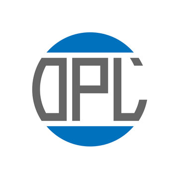 OPL letter logo design on white background. OPL creative initials circle logo concept. OPL letter design.