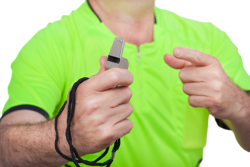 Referee With Whistle