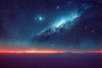 Colorful night sky space. nebula and galaxies in space. astronomy concept background.