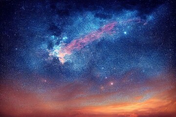 Colorful night sky space. nebula and galaxies in space. astronomy concept background.