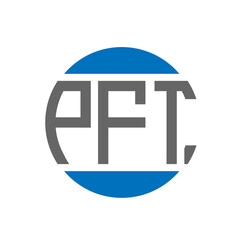 PFT letter logo design on white background. PFT creative initials circle logo concept. PFT letter design.