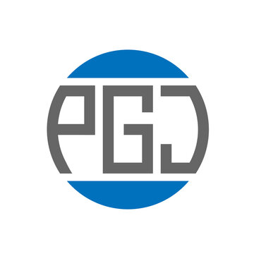 PGJ letter logo design on white background. PGJ creative initials circle logo concept. PGJ letter design.
