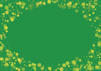 Green glitter on a green background. Explosion of confetti. Vector festive background. Summer, spring print. Abstract element of design for new year, christmass, birthday, wedding card, banner, poster